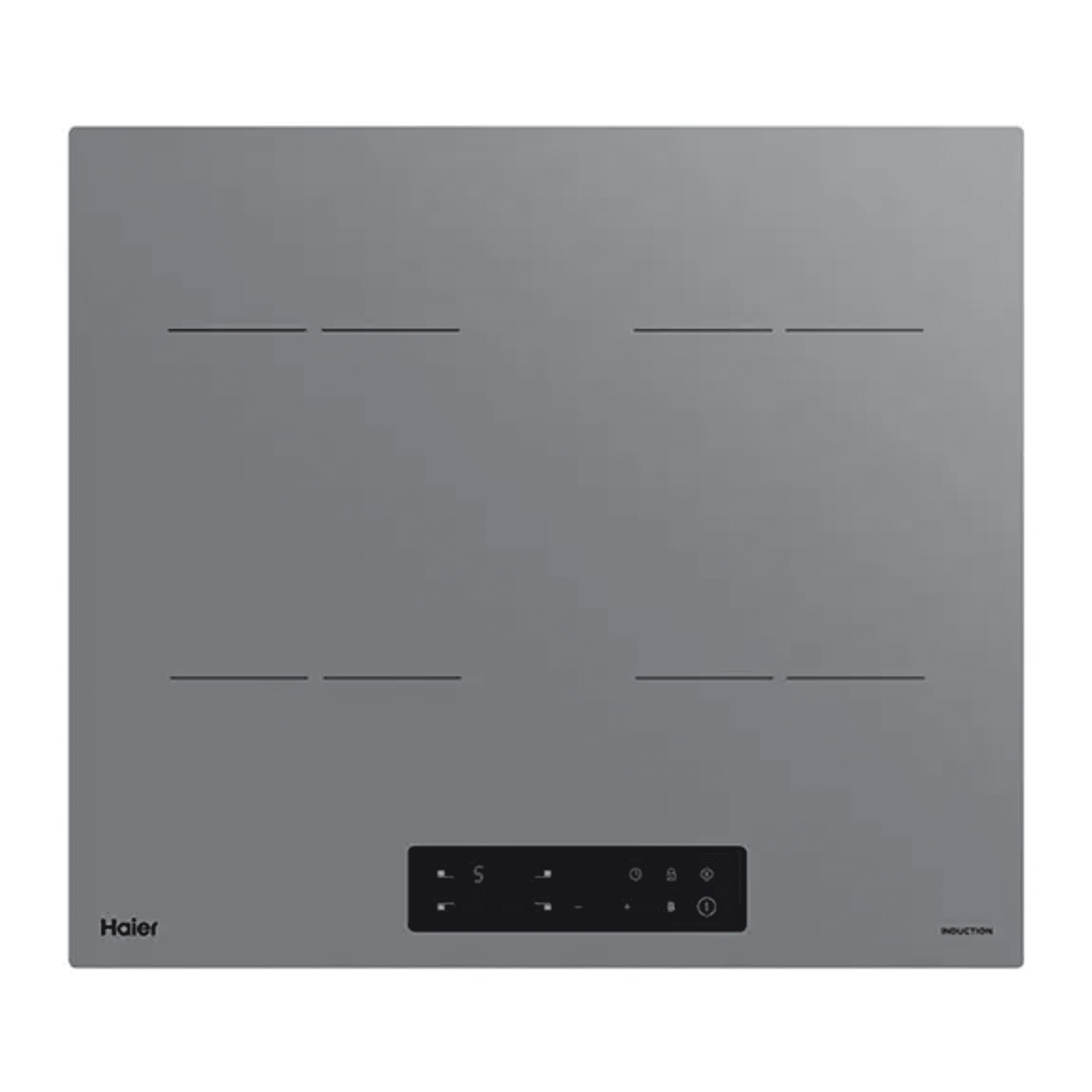 60cm Induction Cooktop with 4 Zones - Grey Glass gallery detail image