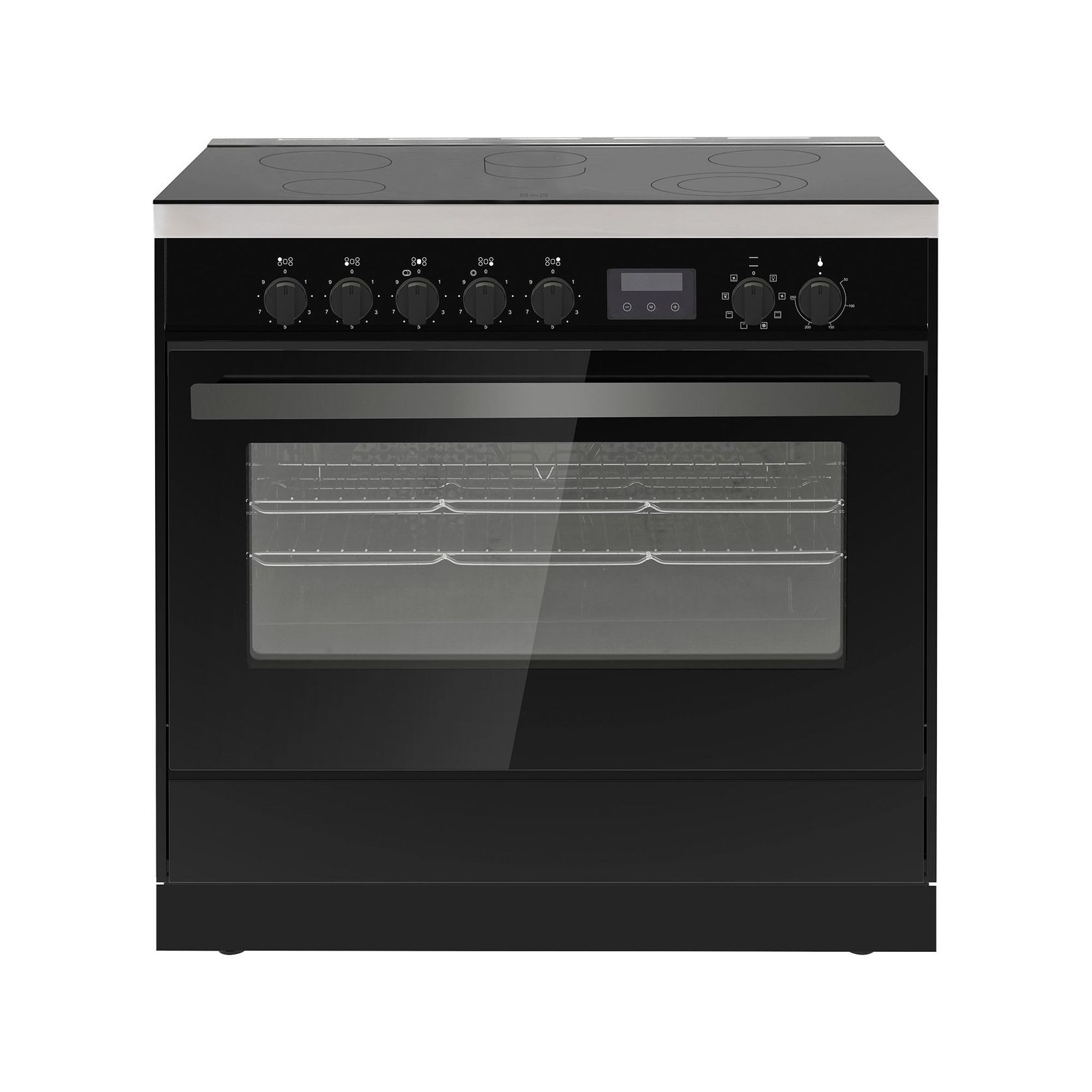 Eurotech 90cm Electric Freestanding Cooker - Black gallery detail image