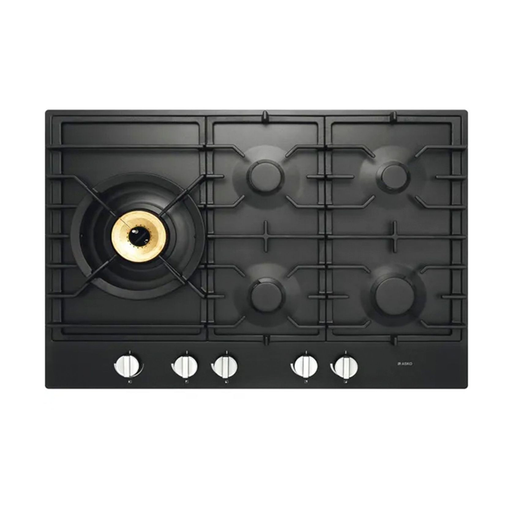 ASKO 75cm 5 Burner Gas Cooktop - Anthracite gallery detail image