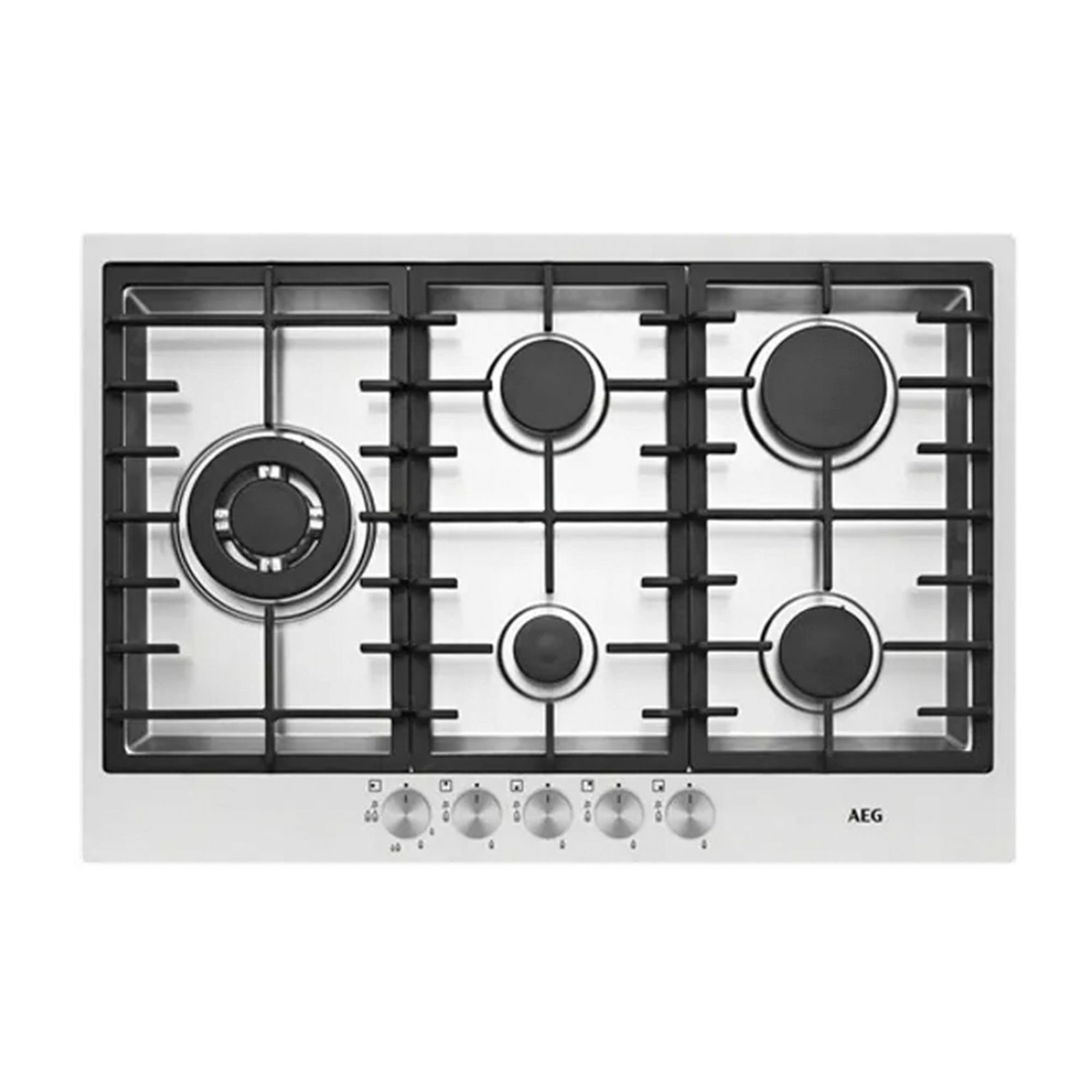AEG 75cm 5 Burner Gas Cooktop - Stainless Steel gallery detail image