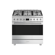 Freestanding Dual Fuel Cooker - Stainless Steel 90cm gallery detail image