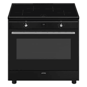 90cm Free Standing Black Upright Induction Hob - Matte Black gallery detail image