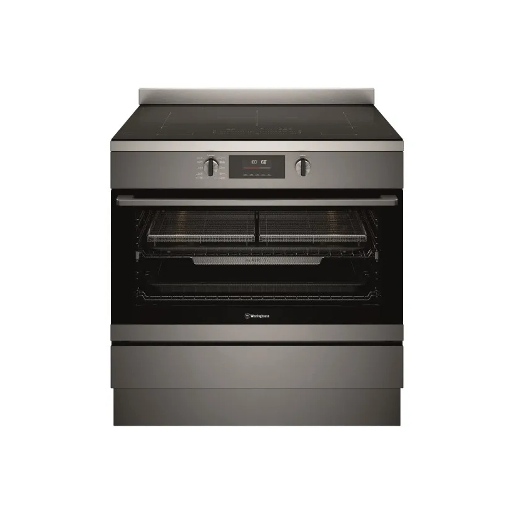 90cm Freestanding Electric Cooker - Dark Stainless Steel gallery detail image