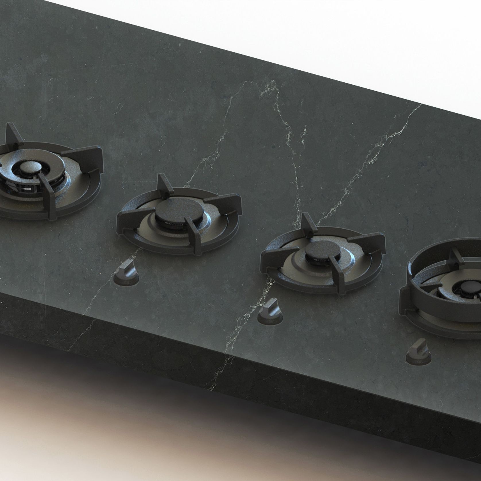 PITT | DRUM 4 burner gas hob gallery detail image