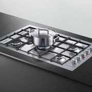 F&P Gas on Steel Cooktop, 90cm, Flush Fit, LPG gallery detail image