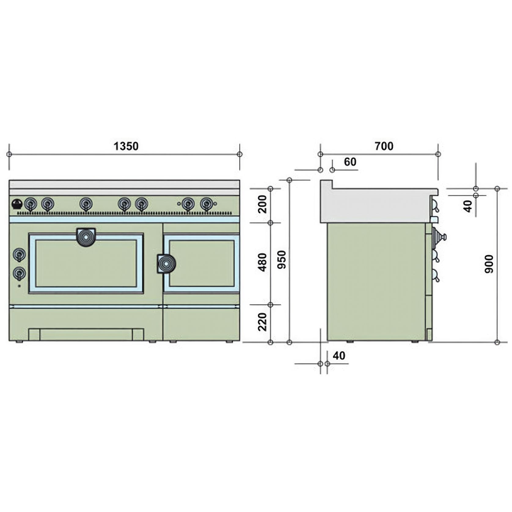 La Cornue | Grand Papa 135cm Range Cooker gallery detail image