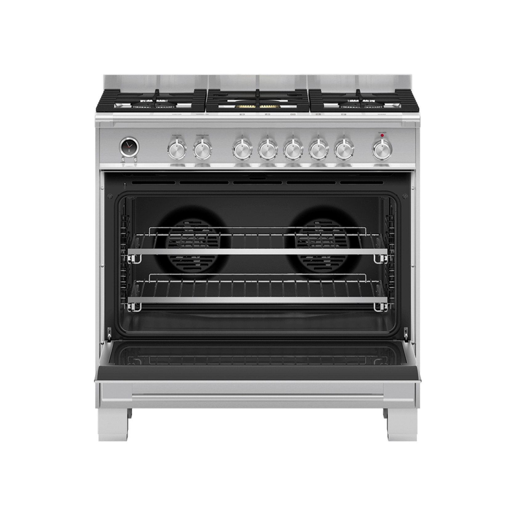 F&P Freestanding Cooker, Dual Fuel, 90cm, 5 Burners gallery detail image