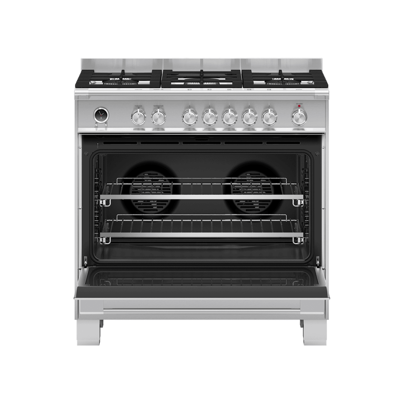F&P Freestanding Cooker, Dual Fuel, 90cm, 5 Burners gallery detail image