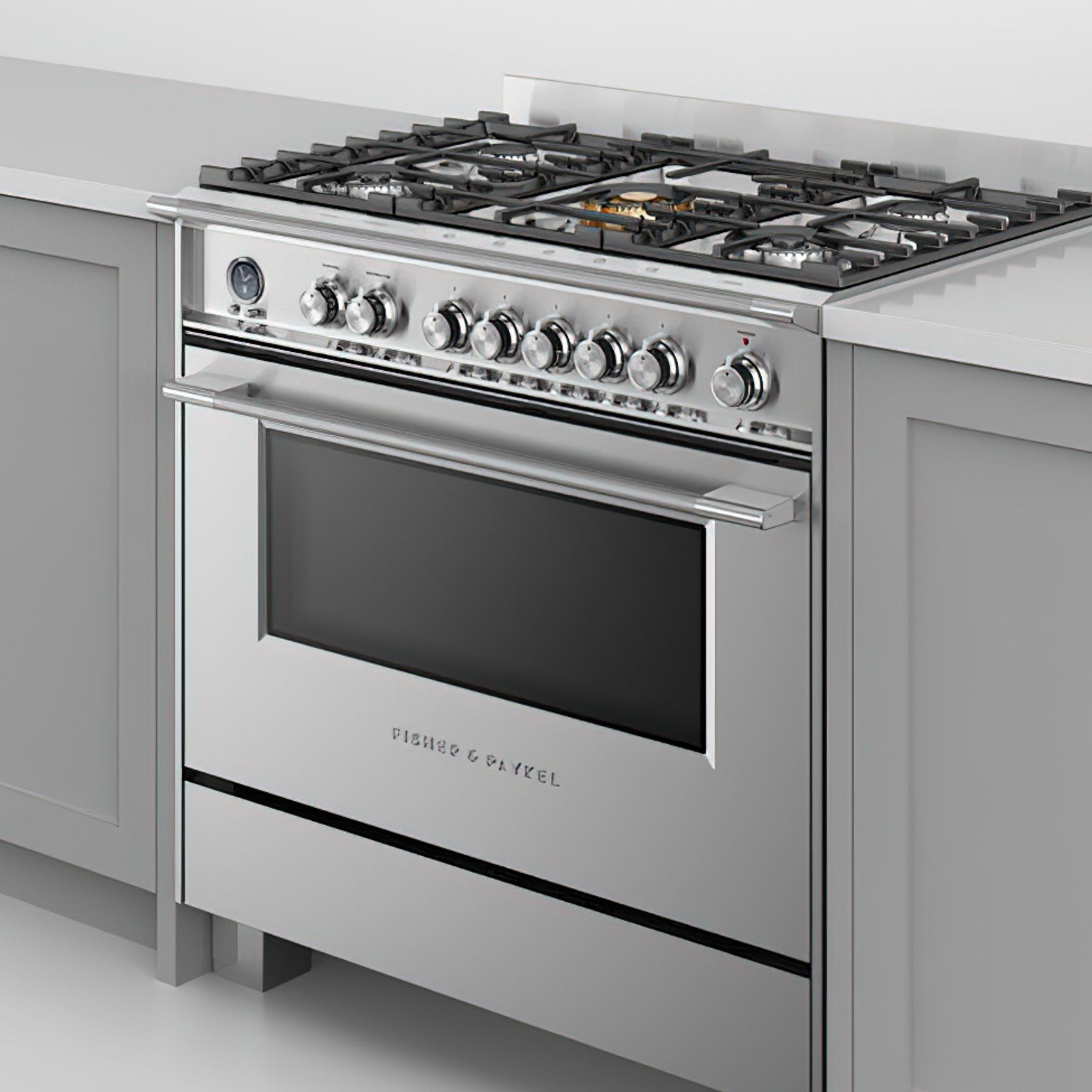 F&P Freestanding Cooker, Dual Fuel, 90cm, 5 Burners gallery detail image