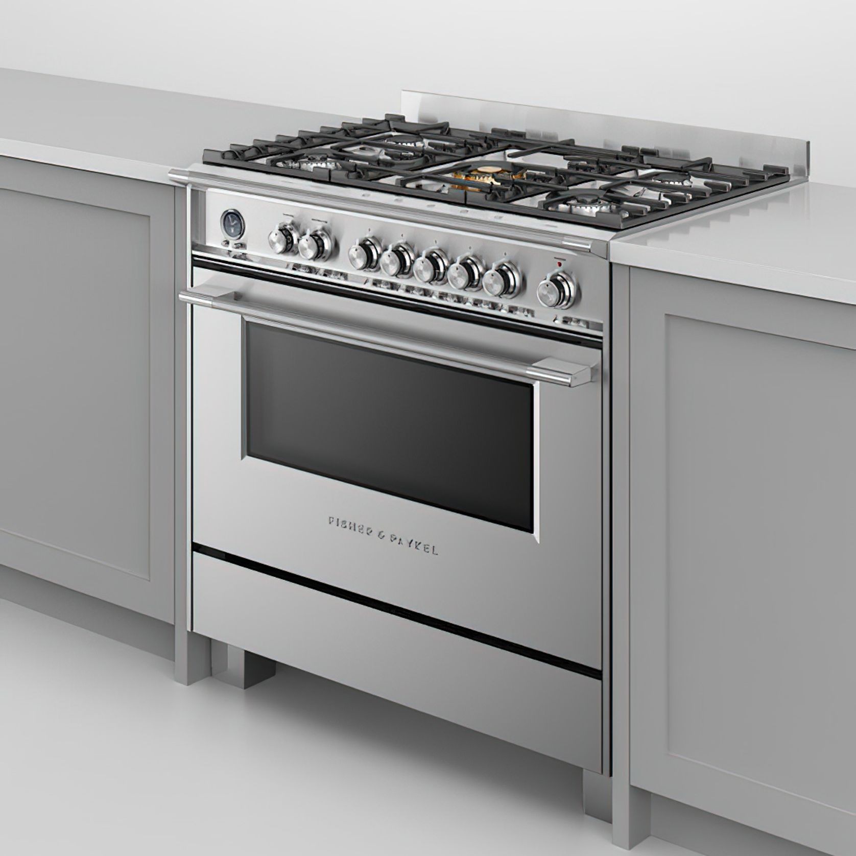 F&P Freestanding Cooker, Dual Fuel, 90cm, 5 Burners gallery detail image