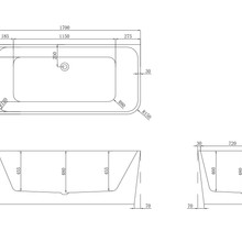The Smith 1700mm Left Hand Corner Bath Gloss White gallery detail image