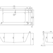 The Smith 1700mm Right Hand Corner Bath Gloss White gallery detail image