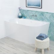 Chloe Acrylic Corner Bath with Overflow, 1400mm gallery detail image