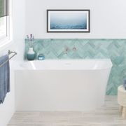 Chloe Acrylic Corner Bath with Overflow, 1400mm gallery detail image