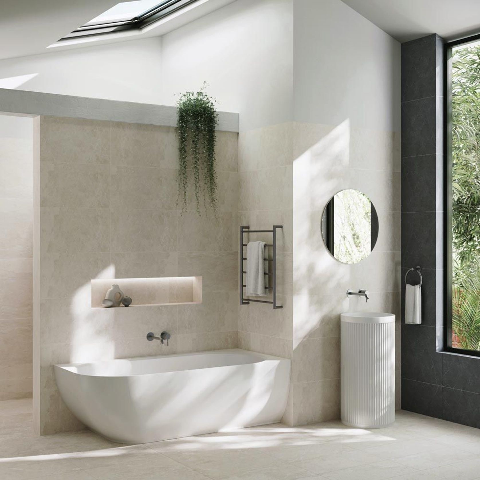 Matta Solid Surface Corner Baths, 1700mm gallery detail image