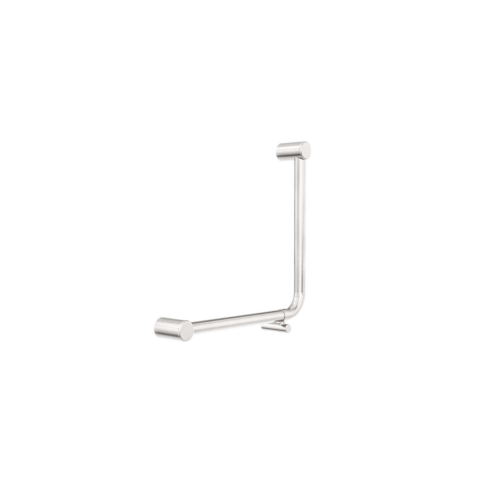 Mecca Care 32mm Ambulant 90 Degree Bent Tube Grab Rail 450X450mm Brushed Nickel gallery detail image