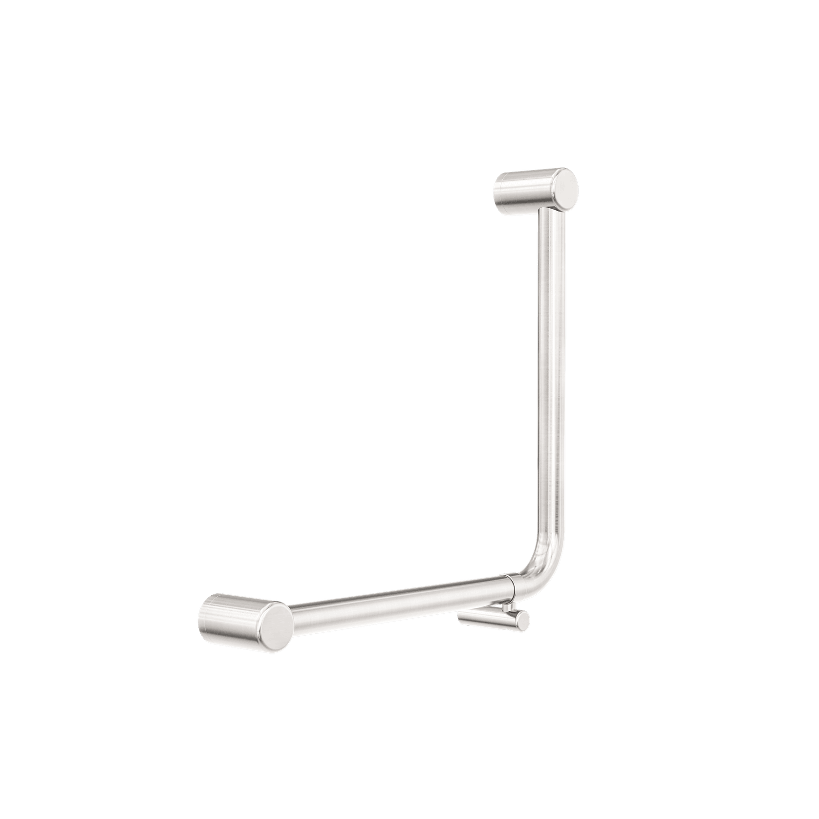 Mecca Care 32mm Ambulant 90 Degree Bent Tube Grab Rail 450X450mm Brushed Nickel gallery detail image