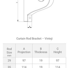 Vintej - Curtain Rod Bracket Pair gallery detail image