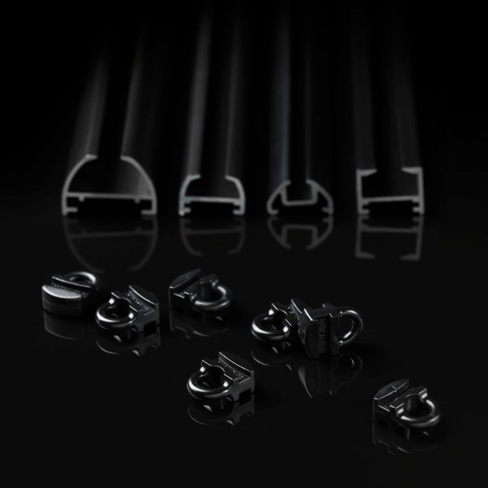 Silent Gliss Black Curtain Componentry gallery detail image
