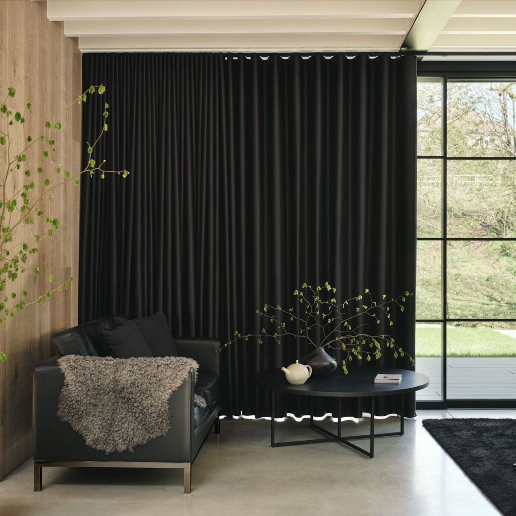 Silent Gliss Black Curtain Componentry gallery detail image