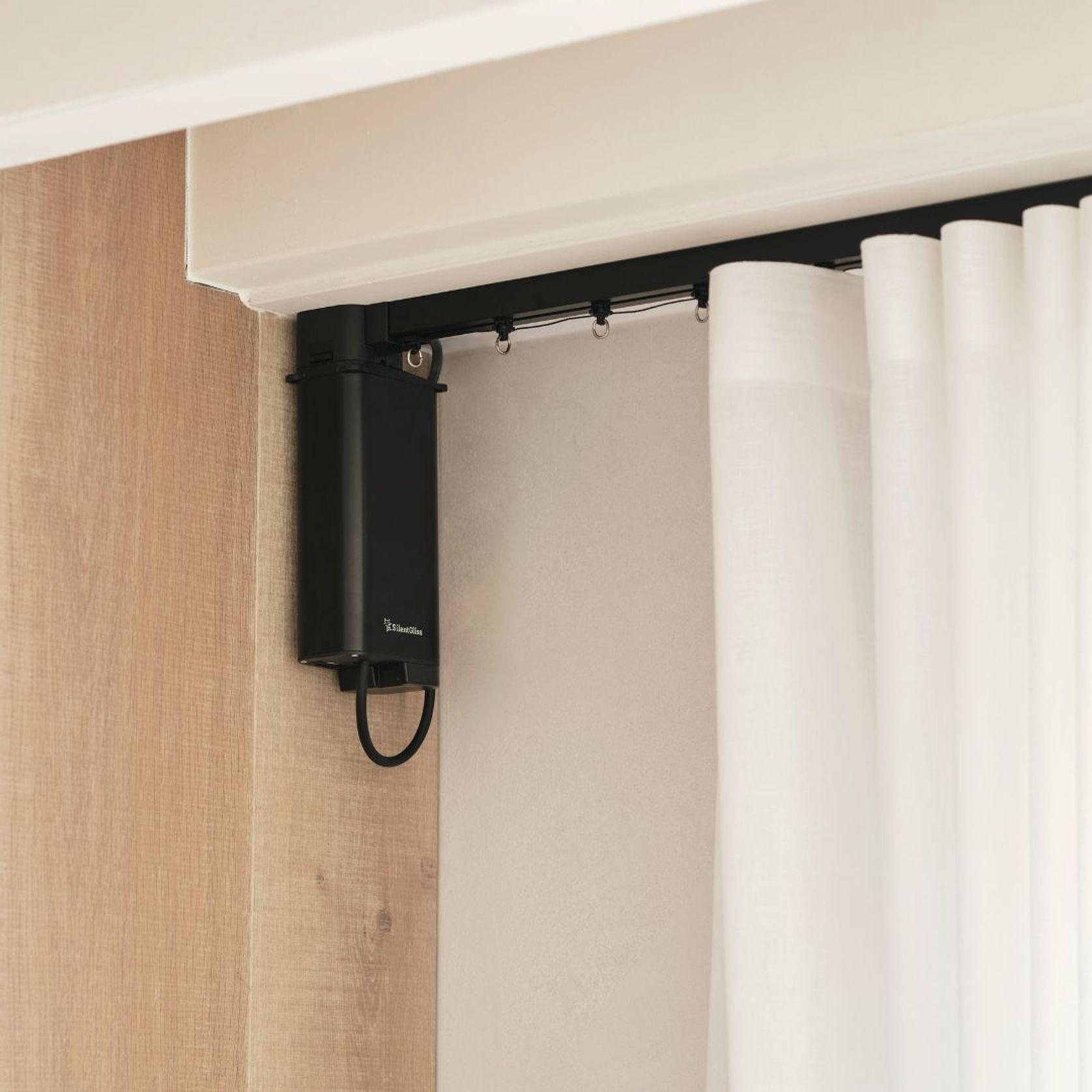 Silent Gliss Black Curtain Componentry gallery detail image