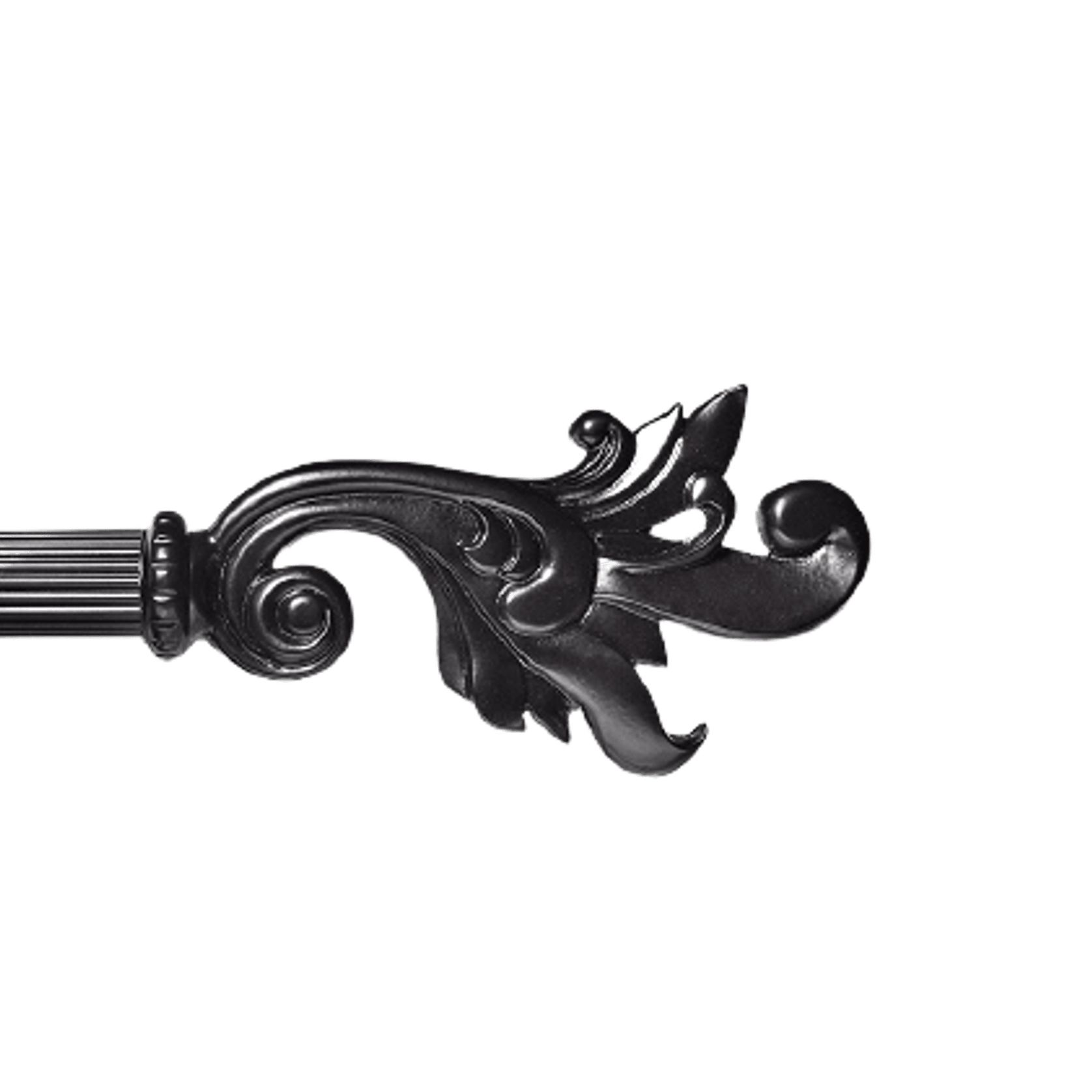 Floret Finial 40mm Reeded Rod gallery detail image