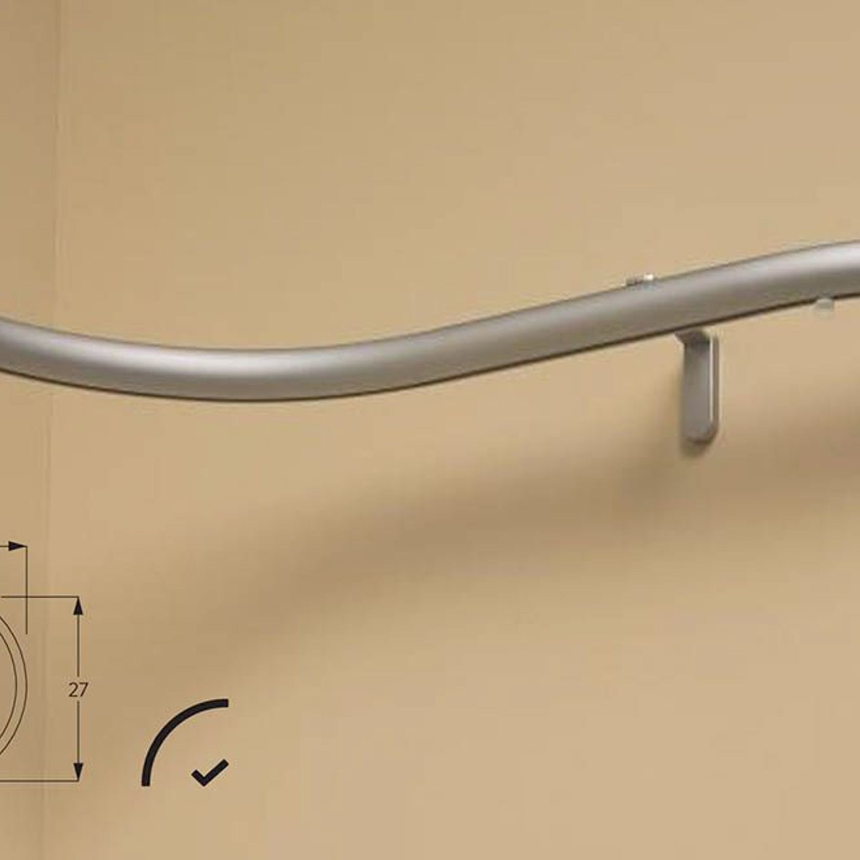 Slient Gliss Hand Drawn Curtain Poles gallery detail image