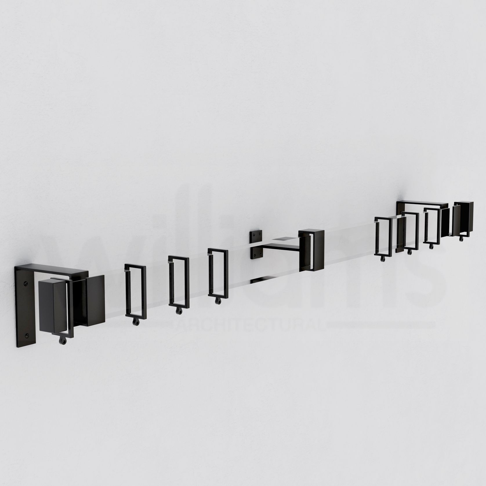 Lucite Rectangular Curtain Rod gallery detail image