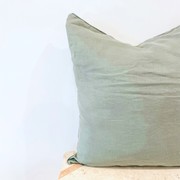 100% French Flax Linen Feather filled Cushion- Lichen gallery detail image