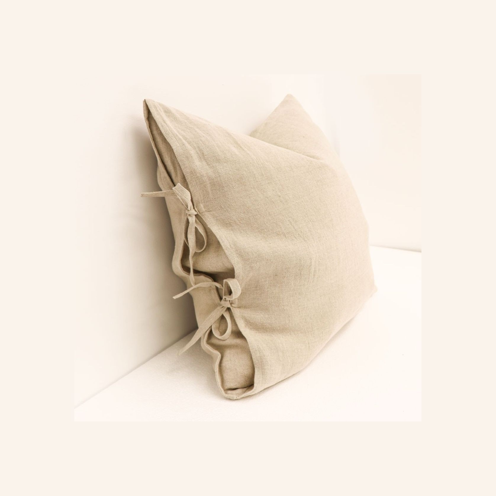 Tully Tie Cushion | Natural gallery detail image