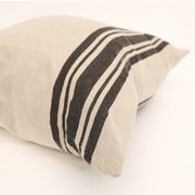 Vera Cushion | Charcoal Stripe gallery detail image