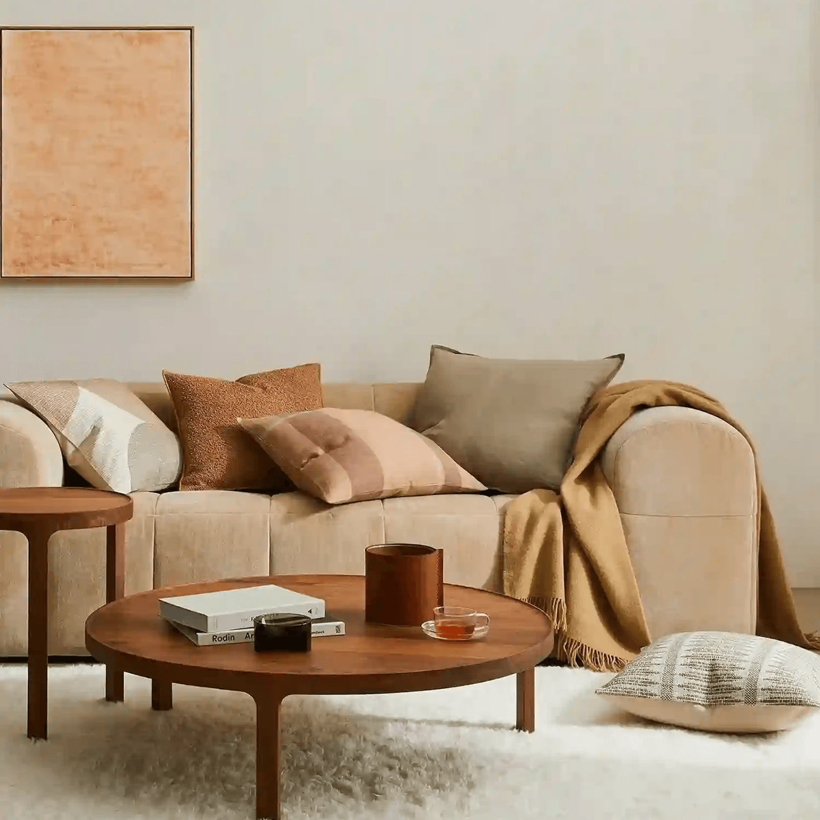 Weave Home Alberto Boucle Cushion - Copper | 50 x 50cm gallery detail image