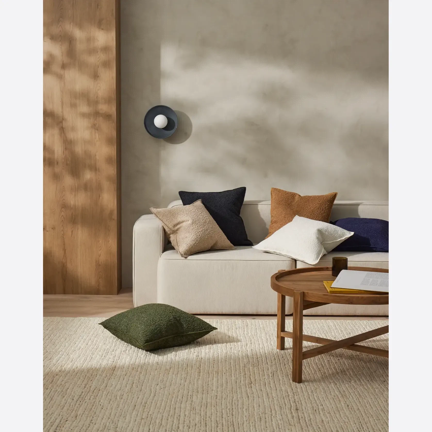 Weave Home Alberto Boucle Cushion - Midnight | 50 x 50cm gallery detail image