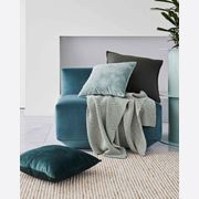 Weave Home Ava Velvet Cushion - Seaglass | 50 x 50cm gallery detail image