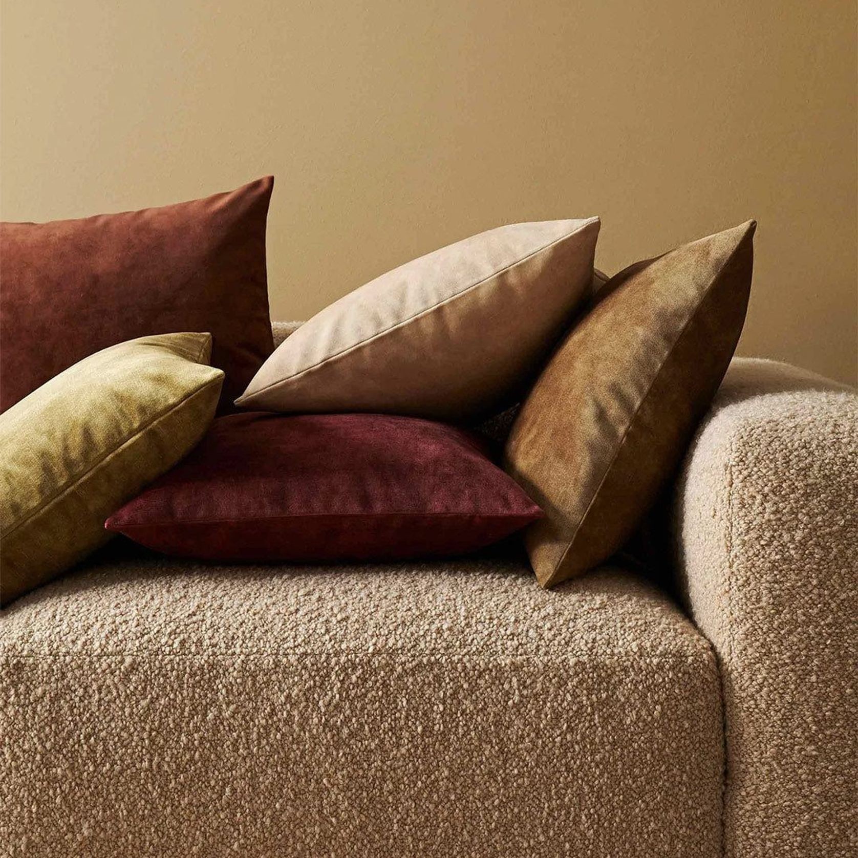 Weave Home Ava Velvet Cushion - Burnish | 50 x 50cm gallery detail image