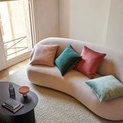 Weave Home Ava Velvet Cushion - Blush | 50 x 50cm gallery detail image