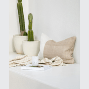 Baya Finn In & Outdoor Cushion - Almond | Lumbar gallery detail image