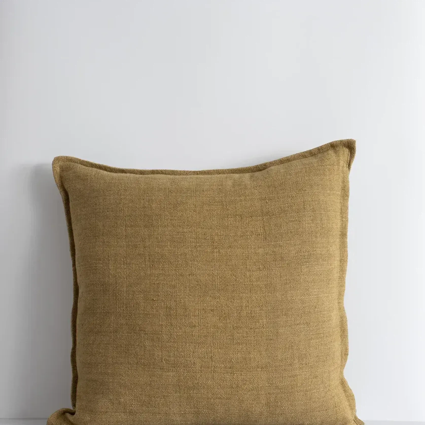 Baya Flaxmill Handwoven Linen Cushion - Fenugreek | Two Sizes gallery detail image