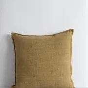 Baya Flaxmill Handwoven Linen Cushion - Fenugreek | Two Sizes gallery detail image
