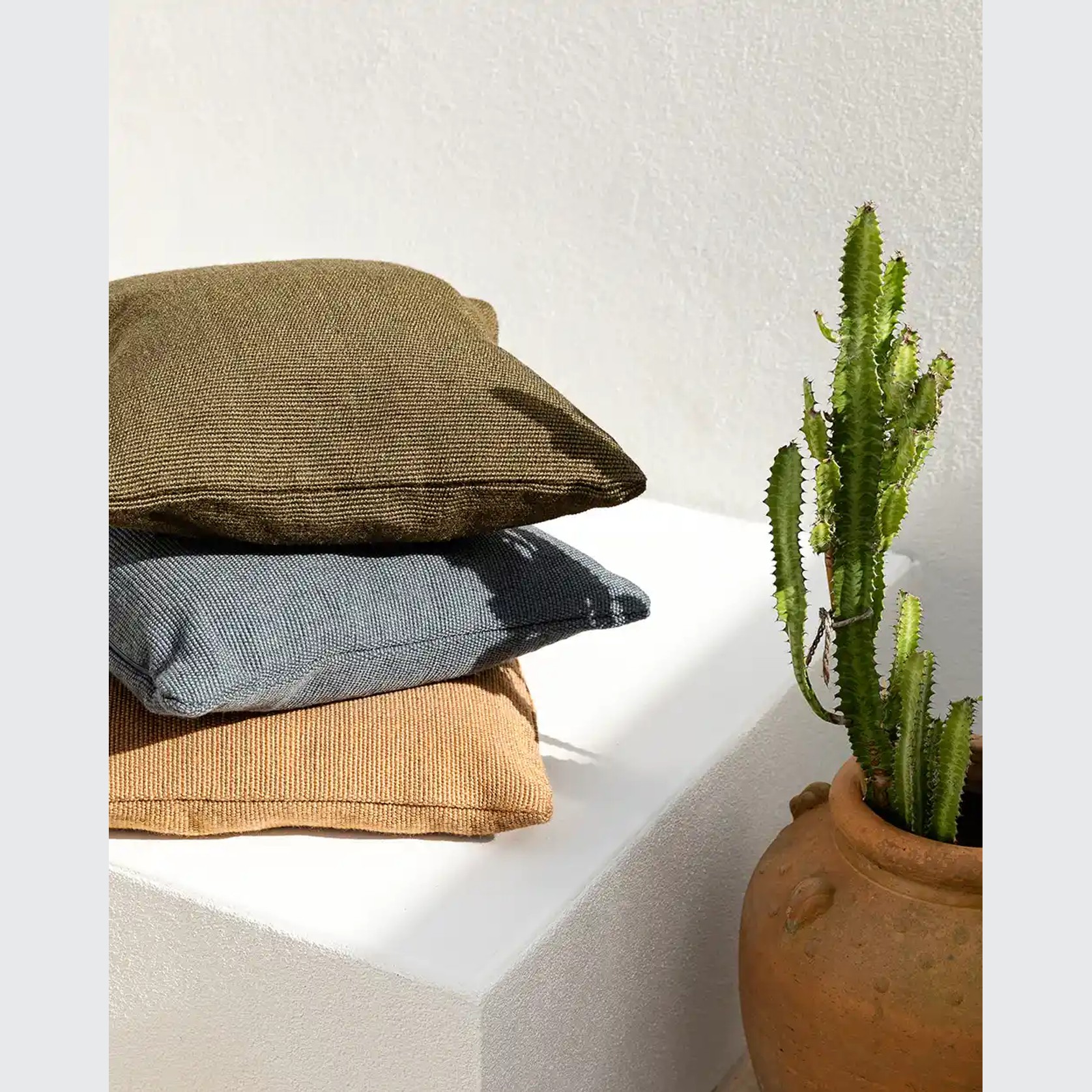 Baya Clipper In & Outdoor Cushion - Cumin | Tan Brown gallery detail image