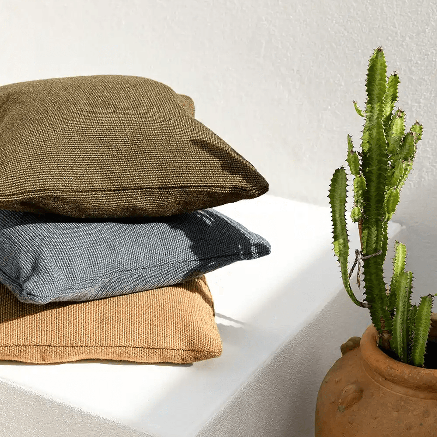 Baya Clipper In & Outdoor Cushion - Cumin | Tan Brown gallery detail image