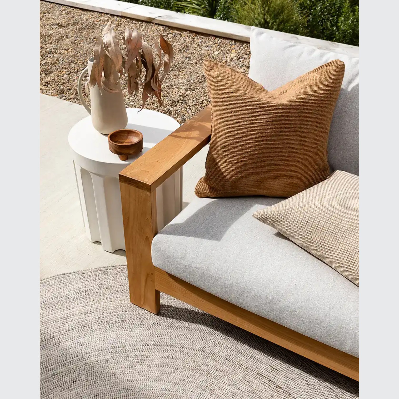 Baya Clipper In & Outdoor Cushion - Cumin | Tan Brown gallery detail image