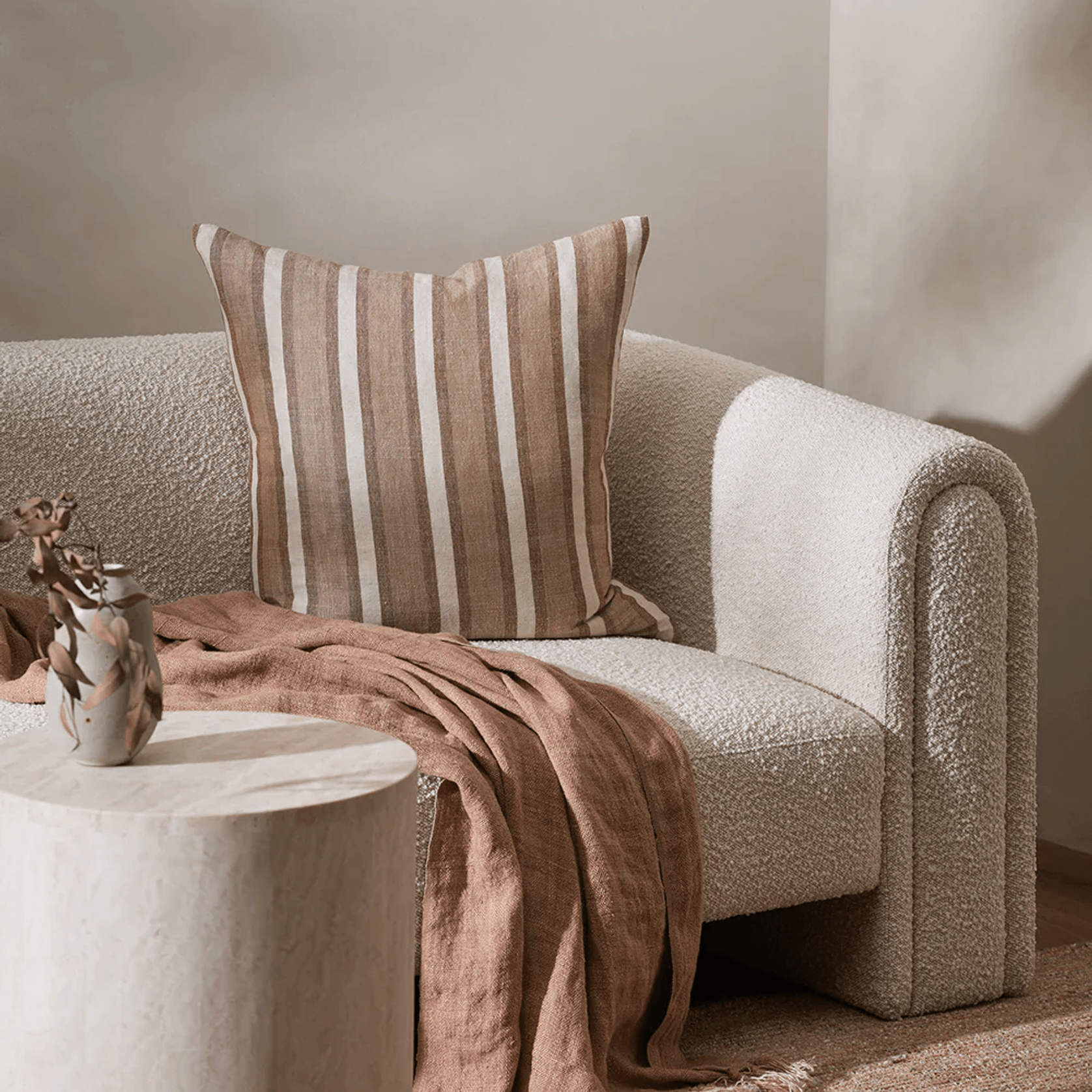 Baya Brighton Cushion - Cumin | 55 x 55cm gallery detail image