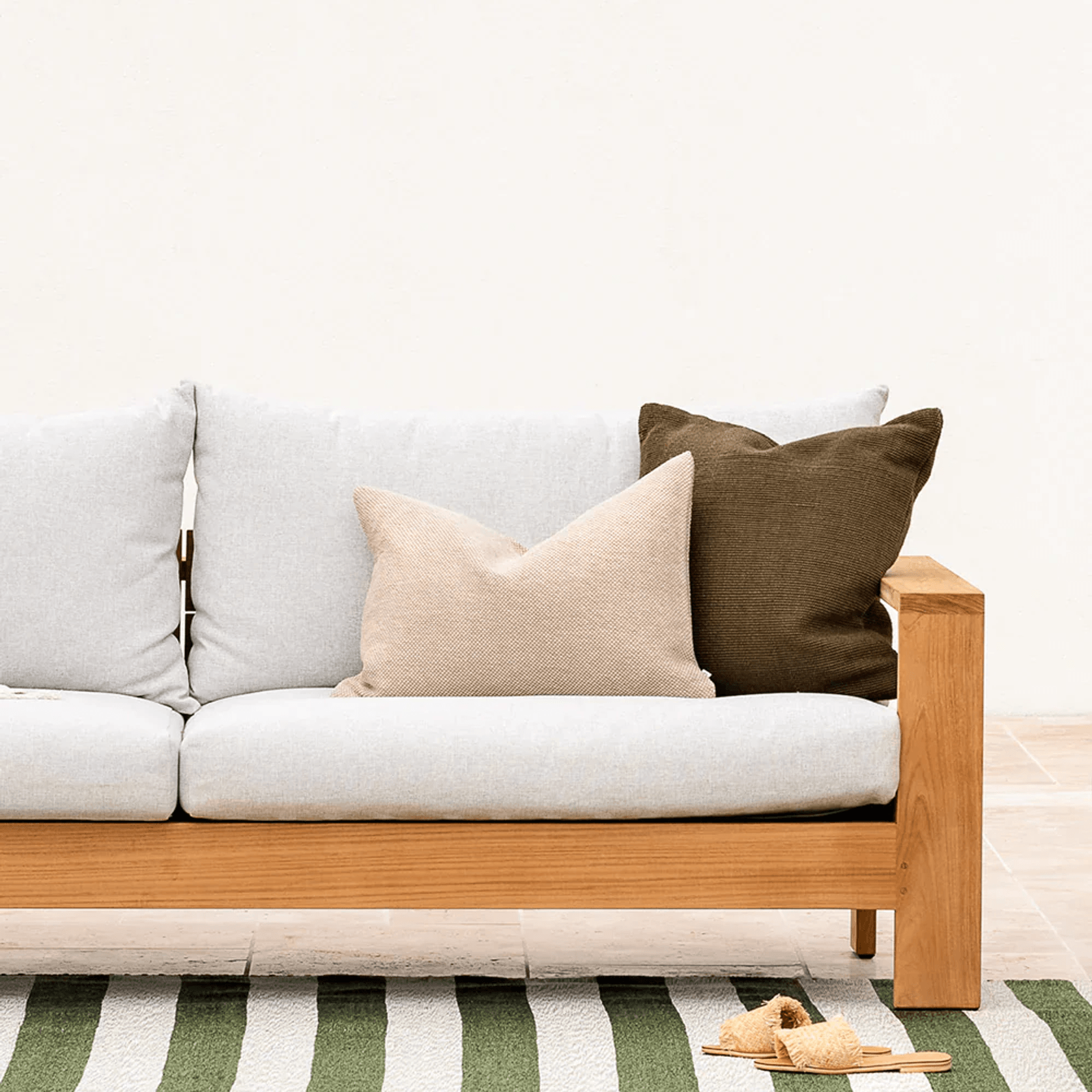 Baya Clipper In & Outdoor Cushion - Mangrove | Green gallery detail image