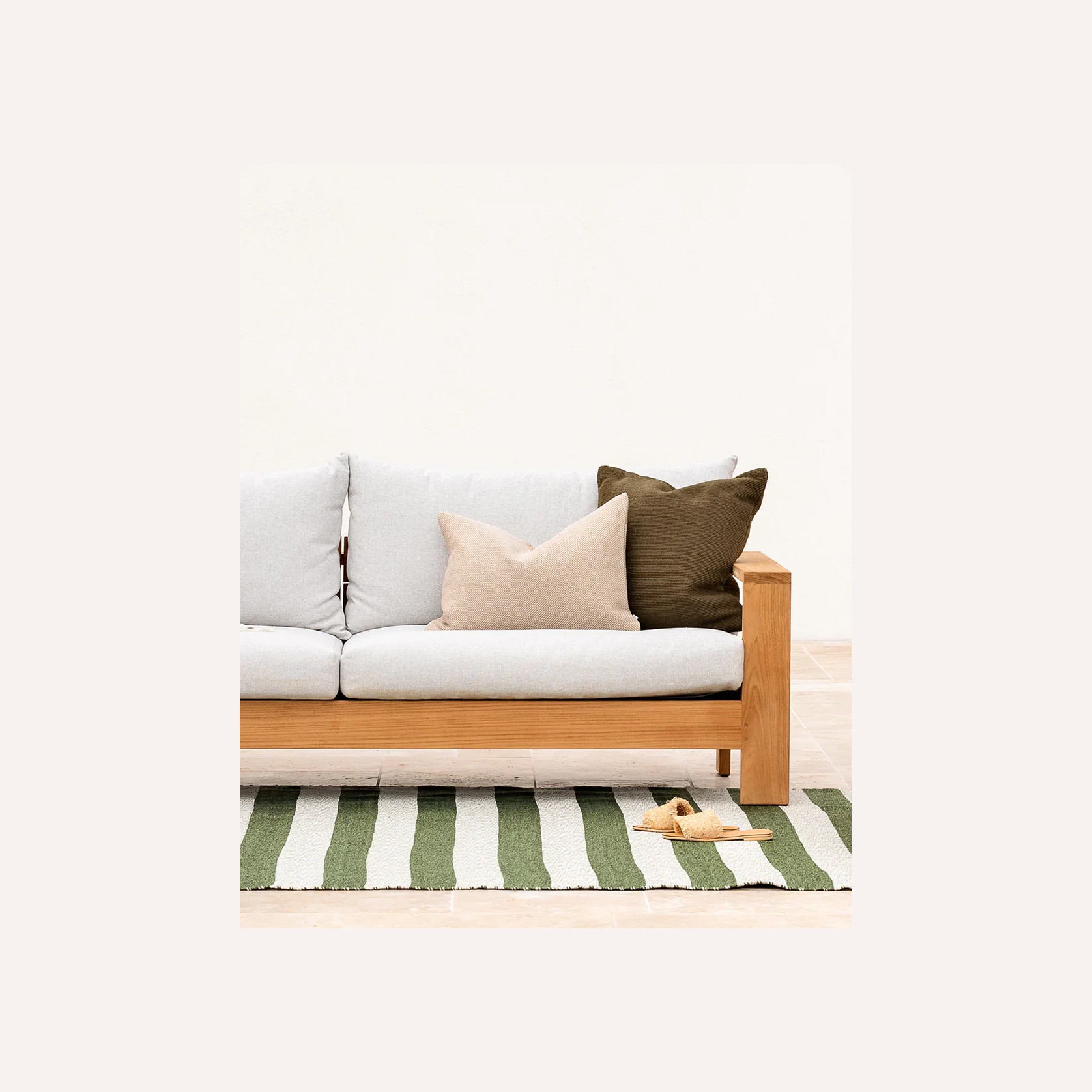 Baya Clipper In & Outdoor Cushion - Mangrove | Green gallery detail image