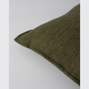 Baya Flaxmill Handwoven Linen Cushion - Winter Moss | Two Sizes gallery detail image