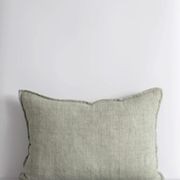 Baya Arcadia Handwoven Linen Cushion - Sage | Lumbar gallery detail image