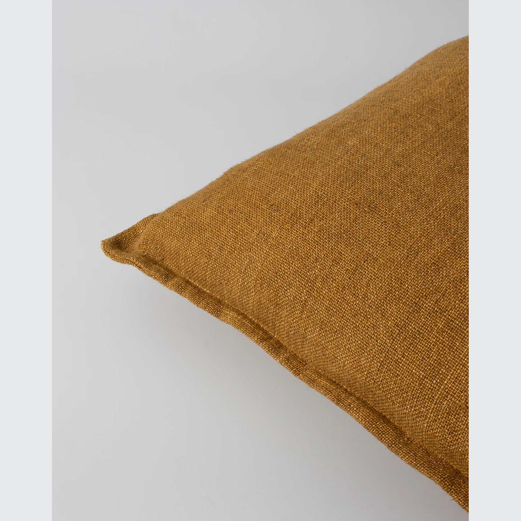 Baya Flaxmill Handwoven Linen Cushion - Nutmeg gallery detail image
