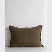 Baya Arcadia Handwoven Linen Cushion - Clove | Lumbar gallery detail image