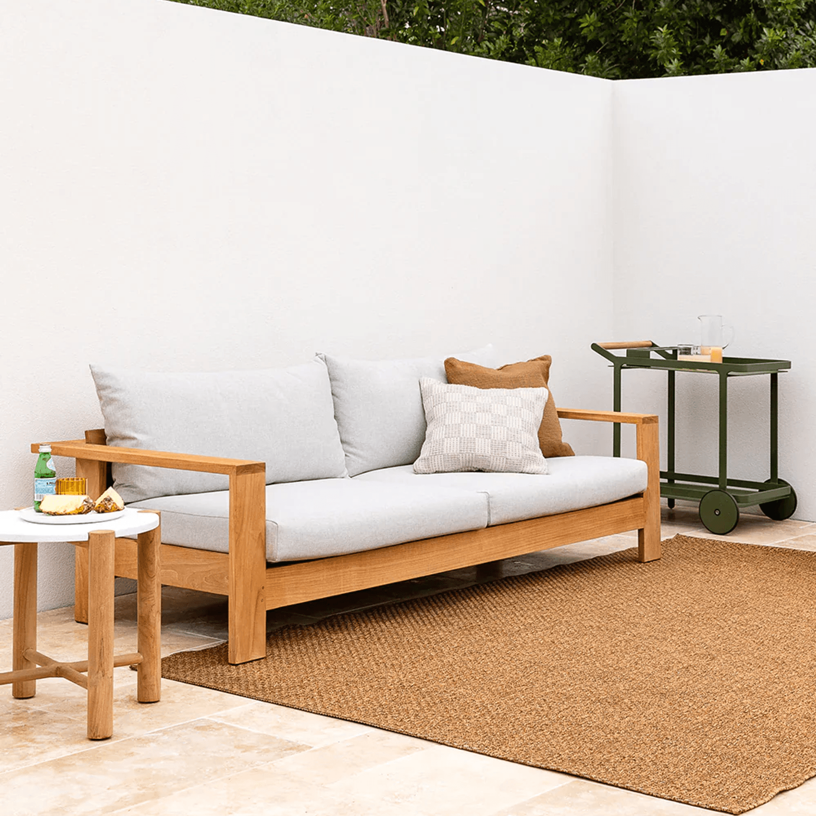 Baya Clipper In & Outdoor Cushion - Cumin | Tan Brown gallery detail image